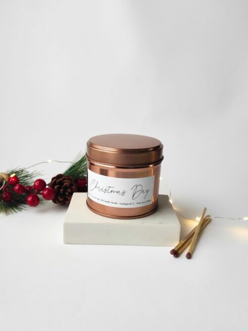 Vela navideña artesanal