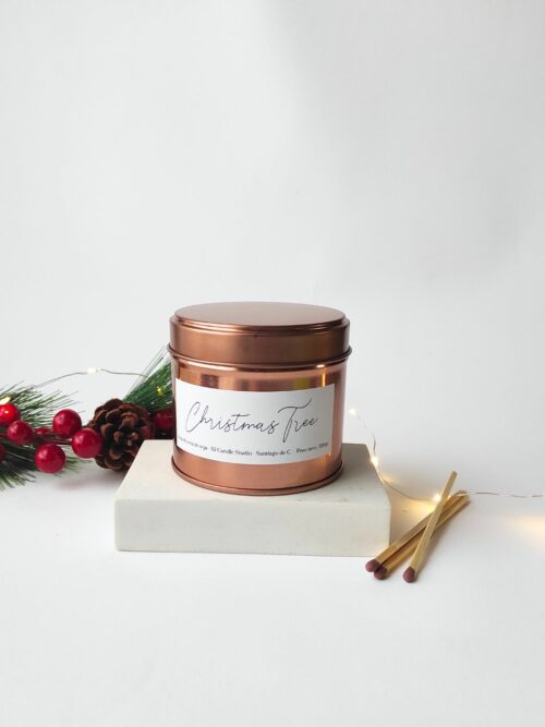 Vela navideña de soja