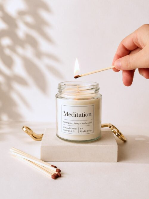 Vela de meditación. BJ Candle Studio
